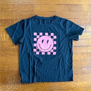 Kids Black and Pink Graphic T-Shirt